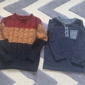 Toddler boy 4t Sweater and Long Sleeve Shirt
